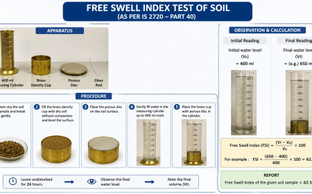 Free Swell Index Test of Soil as per IS 2720 Part 40