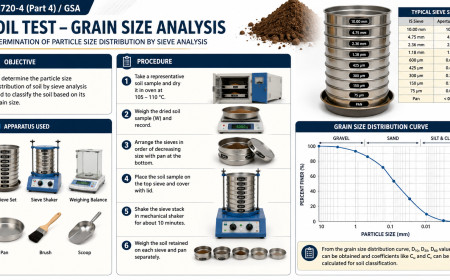 IS 2720-4 - GSA Soil Test -  Grain Size Analysis | Objective, Procedure, Apparatus Used