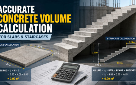 Accurate Concrete Volume Calculation for Slabs & Staircases