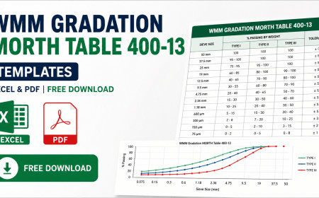 WMM Gradation MORTH Table 400-13 Templates: Excel & PDF for FREE