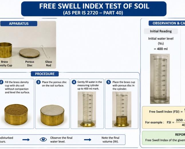 Free Swell Index Test of Soil as per IS 2720 Part 40