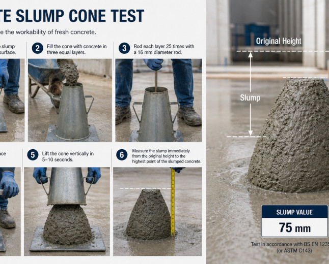 Concrete Slump Cone Test Procedure: Apparatus, Processes & Slump Cone Size